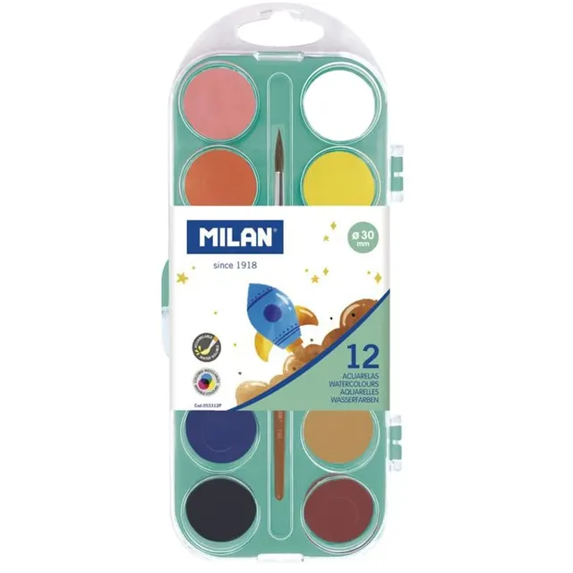 Acuarela Milan 053312P (12 Cores)