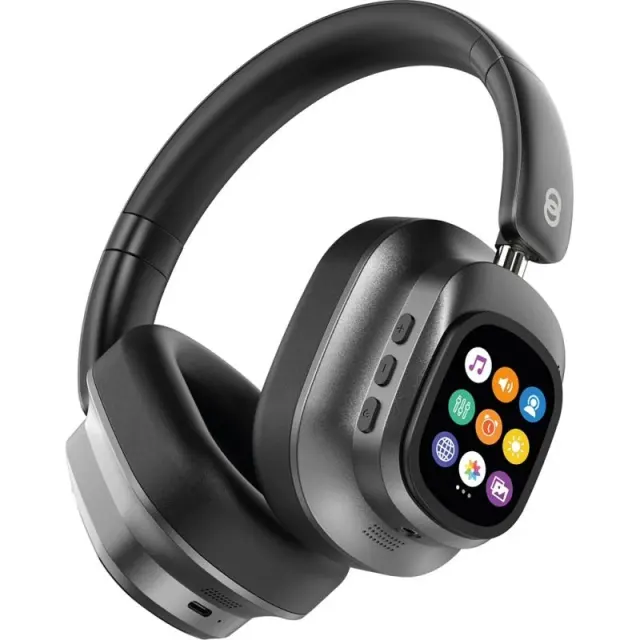 Fone de ouvido sem fio Joog Sense Pro SD10 Hybrid ANC Magnetic Touch Control LCD – Silver