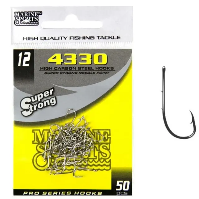 Anzol Marine Sports 4330 Super Strong 12 com 50pcs