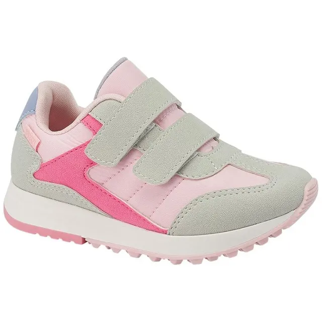 Tênis Infantil KLIN Walk Mini 216 – Gelo/Rosa/Azul