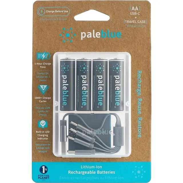 Pilha AA Recarregável Paleblue USB-C 1700mAh PB-AA-C (4 Unidades)