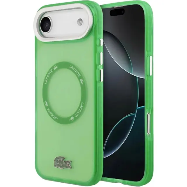 Capa Lacoste iPhone 17 Air Silicone Urban Green – LCHMP17MUGCON