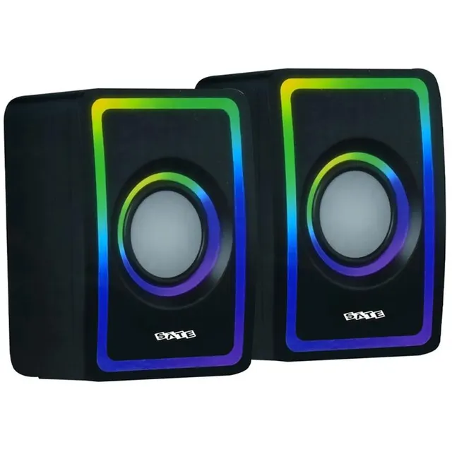 Speaker Satellite Gamer AS-92005B USB Bluetooth RGB – Preto