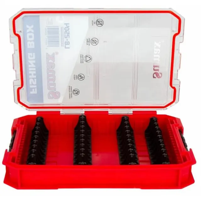 Caixa para pesca Sumax LB-2504 – Preto/ Vermelho