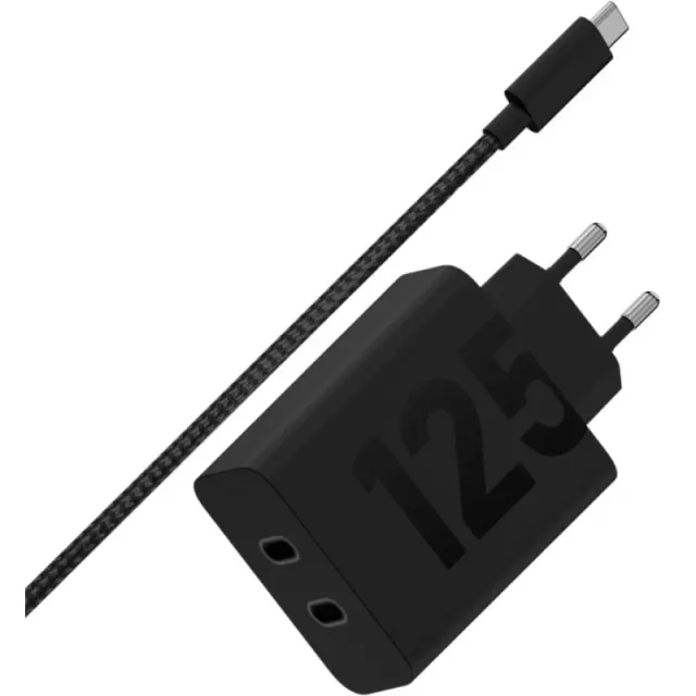 Carregador de Parede Motorola USB-C/USB-C Turbo Power 125W Duo MCD-1259 – Preto