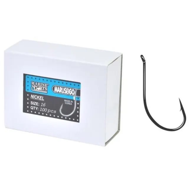 Anzol Marine Sports Maruseigo Nickel 16 com 100 pçs