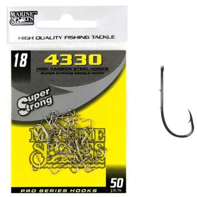 Anzol Marine Sports 4330 Super Strong 18 com 50pcs