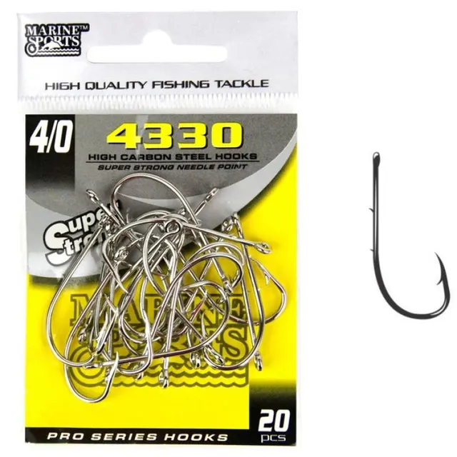 Anzol Marine Sports 4330 Super Strong 4/0 com 20pcs