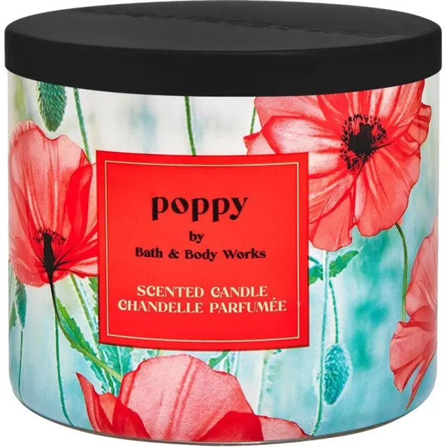 Vela Aromática Bath &amp; Body Works Poppy – 411g