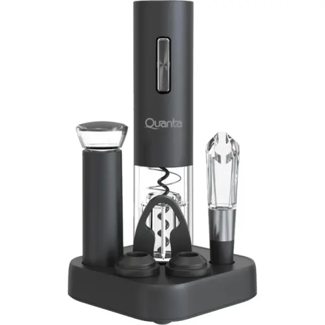 Abridor de Vinho Elétrico de Vinho Quanta 6 em 1 QTKAV610 – Preto