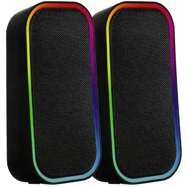 Speaker Satellite Gamer AS-92007B USB Bluetooth RGB – Preto