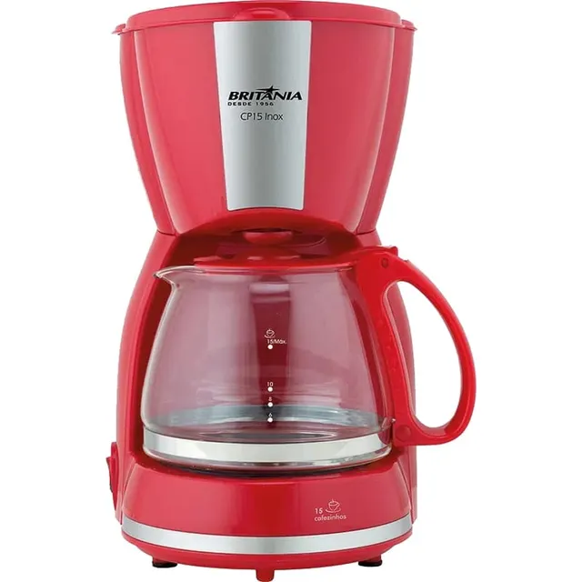 Cafeteira Britânia CP15 Inox 15 xicaras Vermelho 220V-50/60Hz
