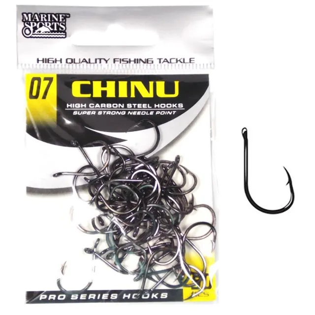 Anzol Marine Sports Chinu Black Nickel 07 com 50 pçs