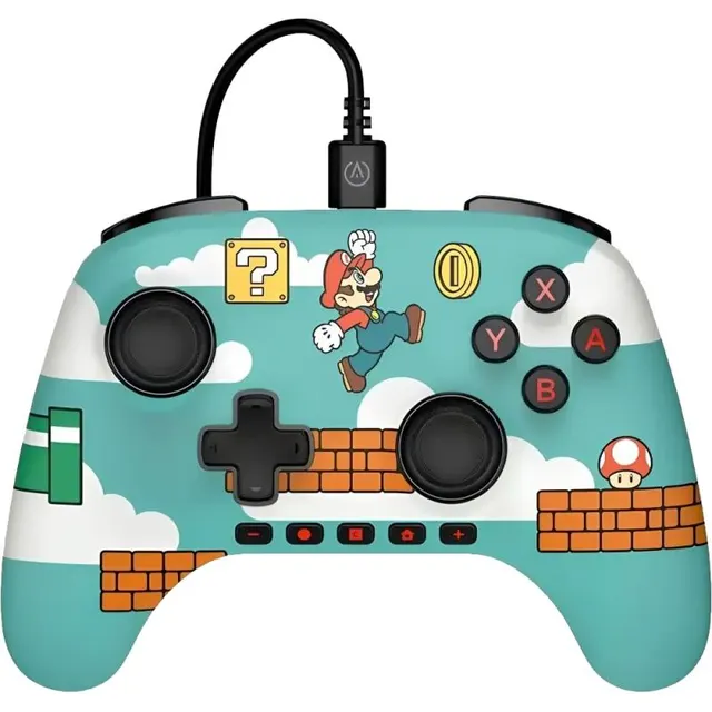 Controle PowerA Nintendo Switch 2 Super Mario Time NSGP0527-01 (Com fio) Azul ceu