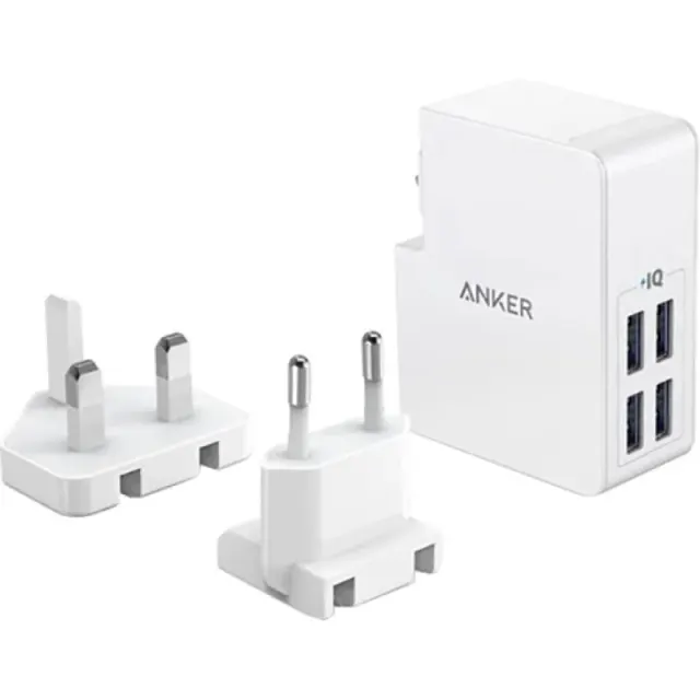 Carregador de Parede Anker Power Port 4 Lite Saida USB A2042L21 – Branco