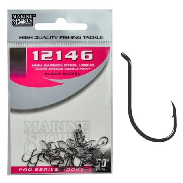 Anzol Marine Sports 12146 Black 1/0 C/50 Pçs
