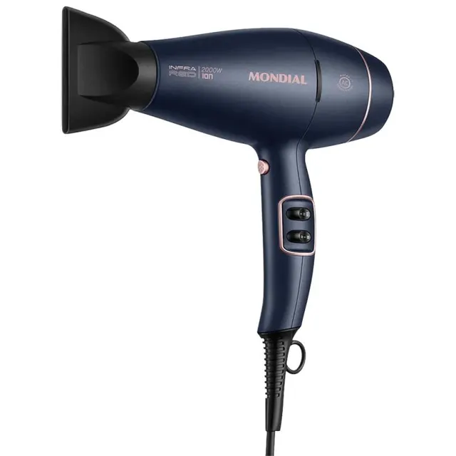 Secador de Cabelo Mondial SCP-01-IR Infra Red 100V~50Hz – Azul/Golden Rose
