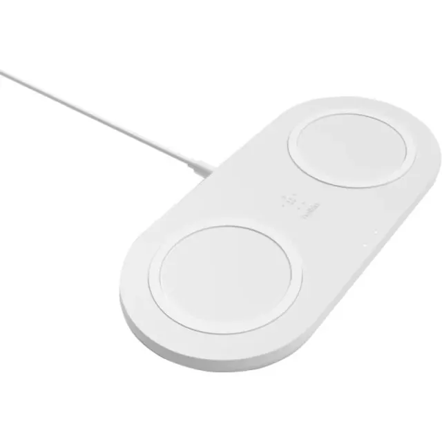 Carregador Wireless Belkin BoostCharge Dual Pads 10W WIZ002VFWH – Branco
