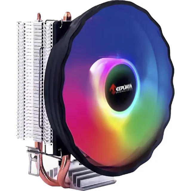 Cooler para CPU Keepdata KD-P2RGB Universal Intel/AMD 2 Heat Pipe