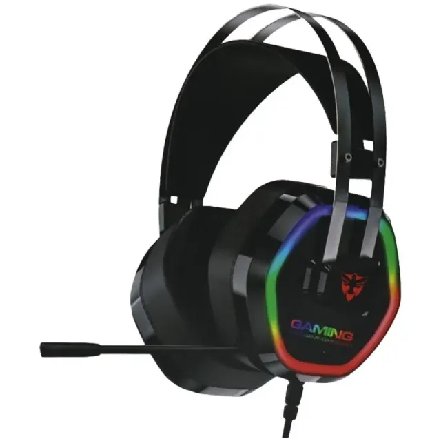 Headset Gaming SATE AE-305 RGB com Fio – Preto