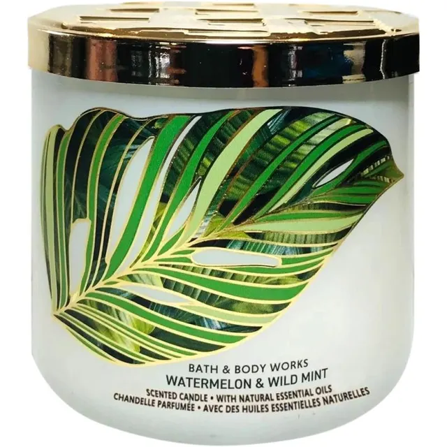 Vela Aromática Bath &amp; Body Works Watermelon &amp; Wild Mint – 411g