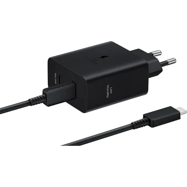 Carregador de Parede Samsung Duo EP-T5020 50W + Cabo USB-C 1.8m – Preto