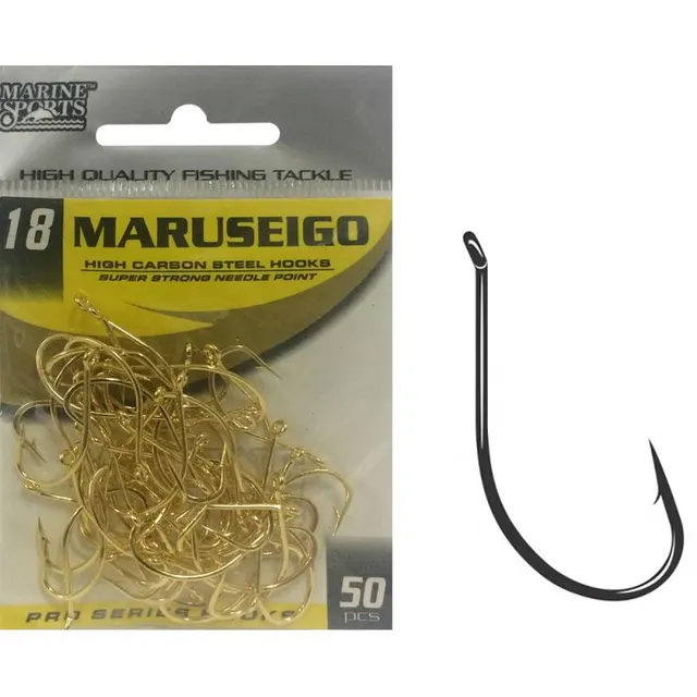 Anzol Marine Sports Maruseigo Gold 18 com 50 pçs