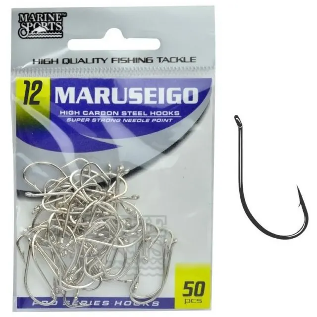 Anzol Marine Sports Maruseigo Nickel 12 com 50 pçs