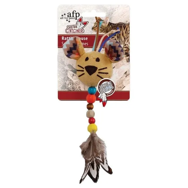 Brinquedo de pelucia para gato AFP 2600 Rattle Mouse Bege