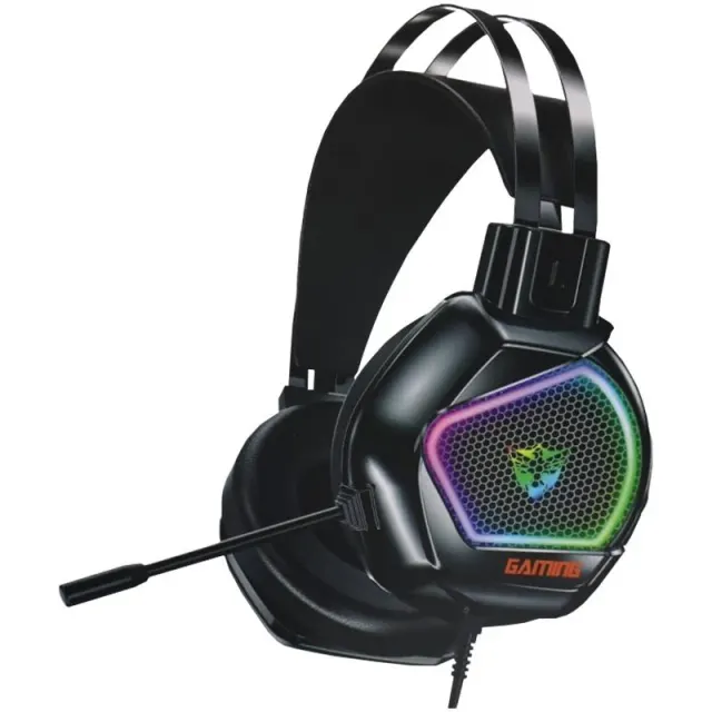 Headset Gaming SATE AE-301 RGB com Fio – Preto