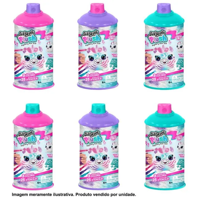 Airbrush Plush Surprise Mini Canal Toys (Vendido por unidade)