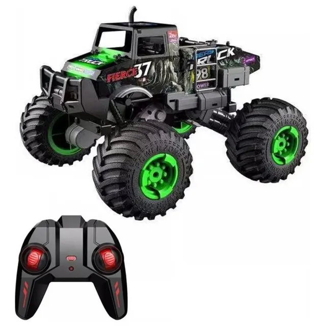 Carro de Controle Remoto 2.4 GHZ 333 Best Truck Monster 98 Crazon 333-DJ19164 – Green, Bla