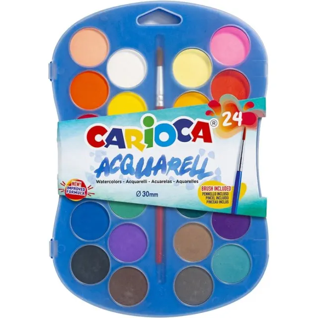 Acuarela Carioca Watercolor mas Pincel – 42405  (24 cores)