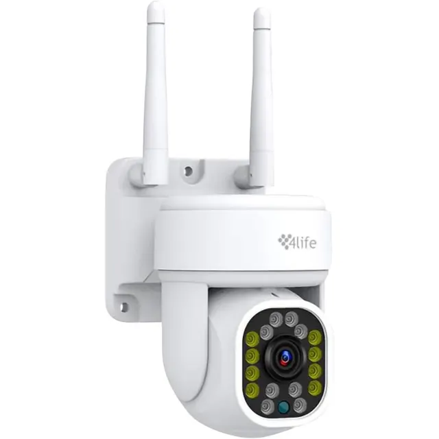 Câmera de Segurança Smart 4Life Outdoor FLD7G Wifi Bivolt 50-60Hz – Branco