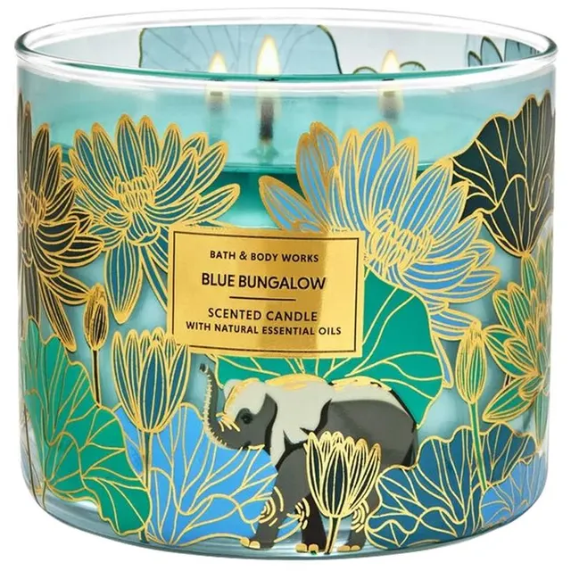 Vela Aromática Bath &amp; Body Works Blue Bungalow – 411g
