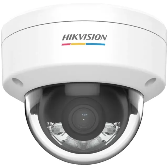 Câmera IP Rede CCTV Hikvision DS-2CD1127G2-LUF 2.8mm 2MP Domo ColorVu