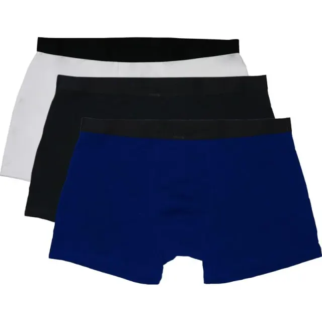Boxer longo Hydrant BH00002 (3 Unidades) Branco/Preto/Azul – Masculino